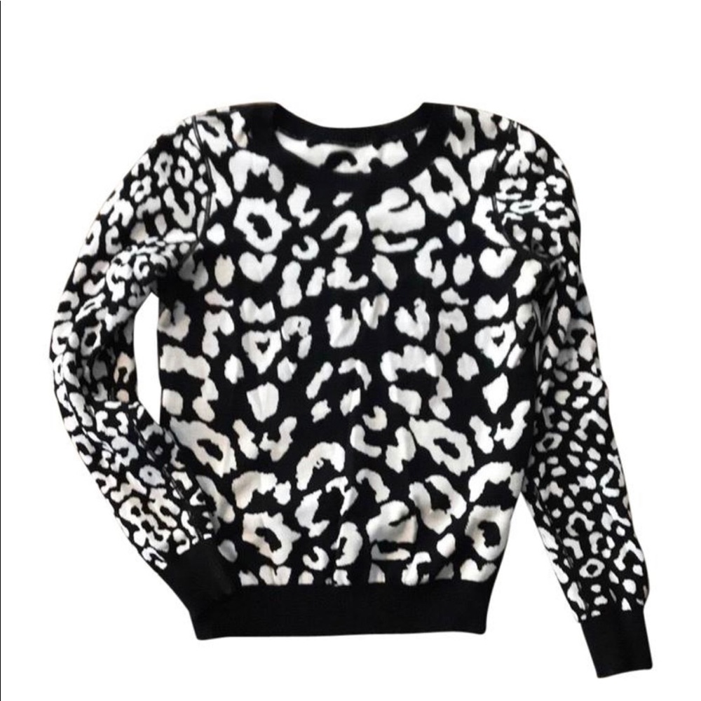 Reversible animal print sweater